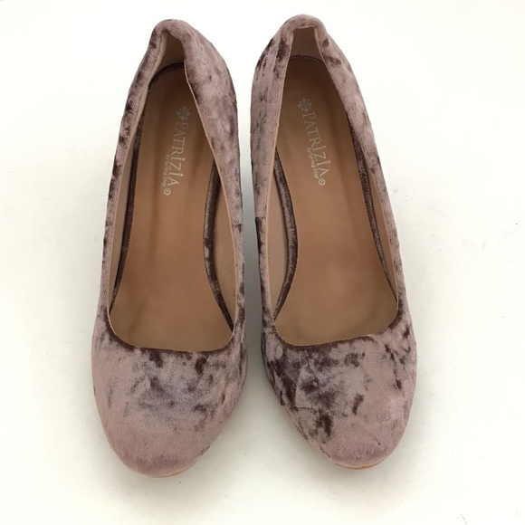 PATRIZIA By SPRING STEP Velvet Heels Block Heel Pump Lilac Size 7.5 - Picture 3 of 16